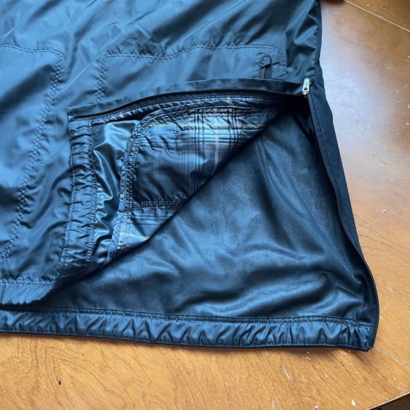 Jacket M Nike Golf Black Side Slip Green Plaid Detail Inside Zip Pockets Coat - Picture 3 of 7
